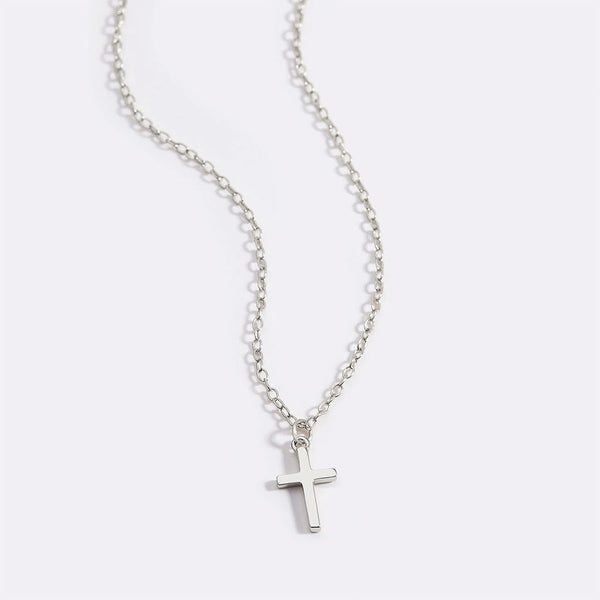 Classic Cross Necklace in Silver