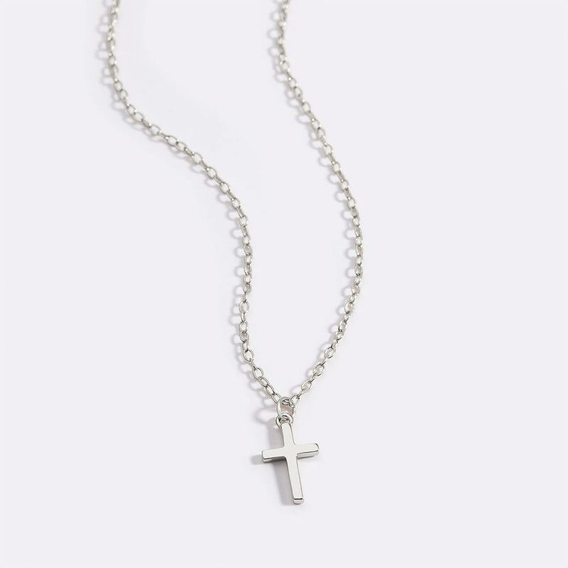Classic Cross Necklace in Silver